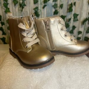 Little girl gold boots